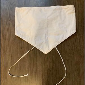 White Zara strapless bandana tie up top (size sm)